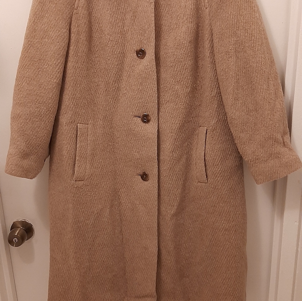 EASTEX LADIES VINTAGE COAT.SZ::#10 MADE IN ENGLAND.50% LLAMA.30%WOOL.20%NYLON.DR